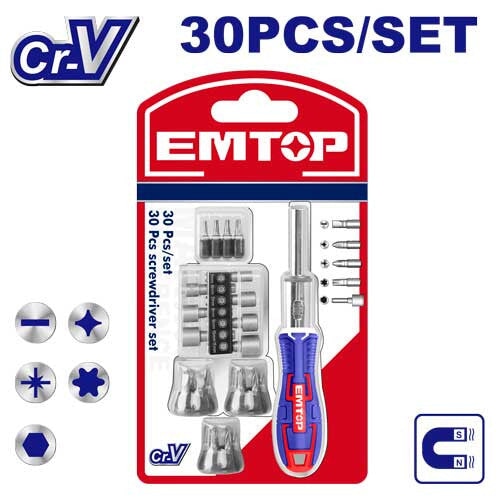 30 Pcs Screwdriver Set EMTOP BRAND - BAS Kuwait Bab Al Saif Standard Standard 