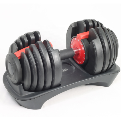 Dumbbell Adjustable Set 24kg Rubber – High-Quality Free Weights for Home Gym & Fitness Training - BAS Kuwait