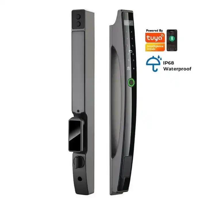 Smart Lock J03 - Keyless Entry - Fingerprint, Pass code, key card, Mobile App (Wifi & Bluetooth) Rechargeable Battery  - BAS Kuwait