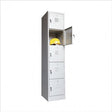 5 Doors / Tier Steel Locker - BAS Kuwait Bab Al Saif White 180 x 40cm 