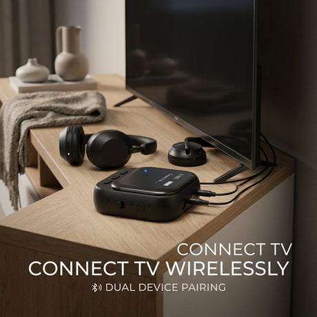 Adapter Intelligent One To Two BT Transmitter For TV Computer Airplane Bluetooth Connector - BAS Kuwait Bab Al Saif 