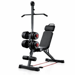Adjustable Gym Bench with Bar lifting weights - BAS Kuwait