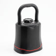 Adjustable kettlebell 3-18kg in black with red base trim and dial weight selector, on a white background