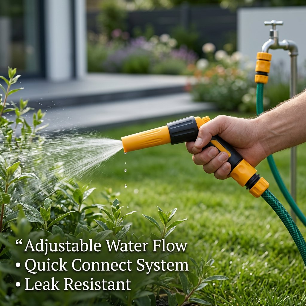Adjustable Nozzle Water Spray Garden Kit 4pcs set DINGQI BRAND - BAS Kuwait Bab Al Saif 