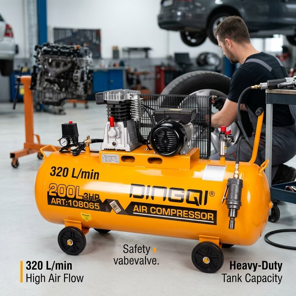 Air Compressor 100L 1800W Dingqi Brand - BAS Kuwait Bab Al Saif 