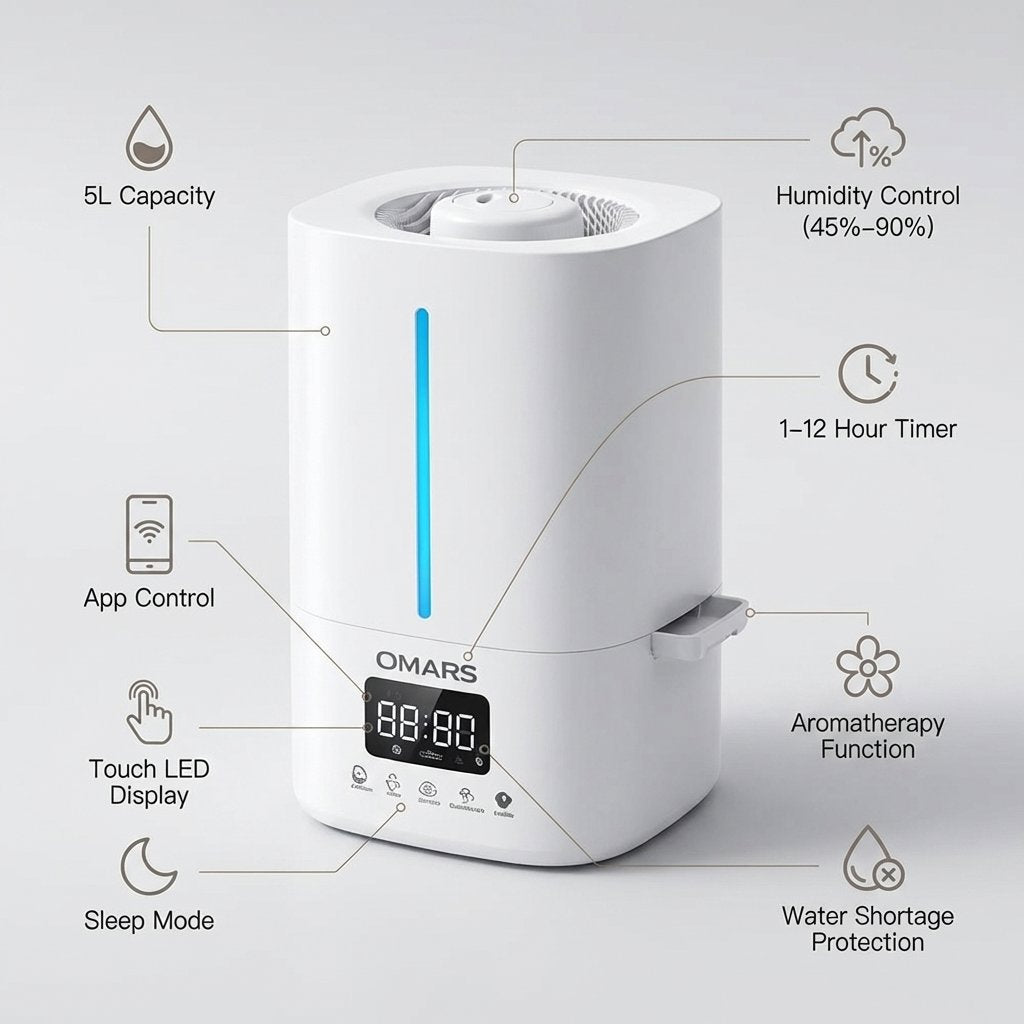 Air Humidifier Ultrasonic 5L- BAS Kuwait Bab Al Saif 