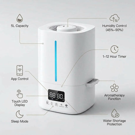 Air Humidifier Ultrasonic 5L- BAS Kuwait Bab Al Saif 