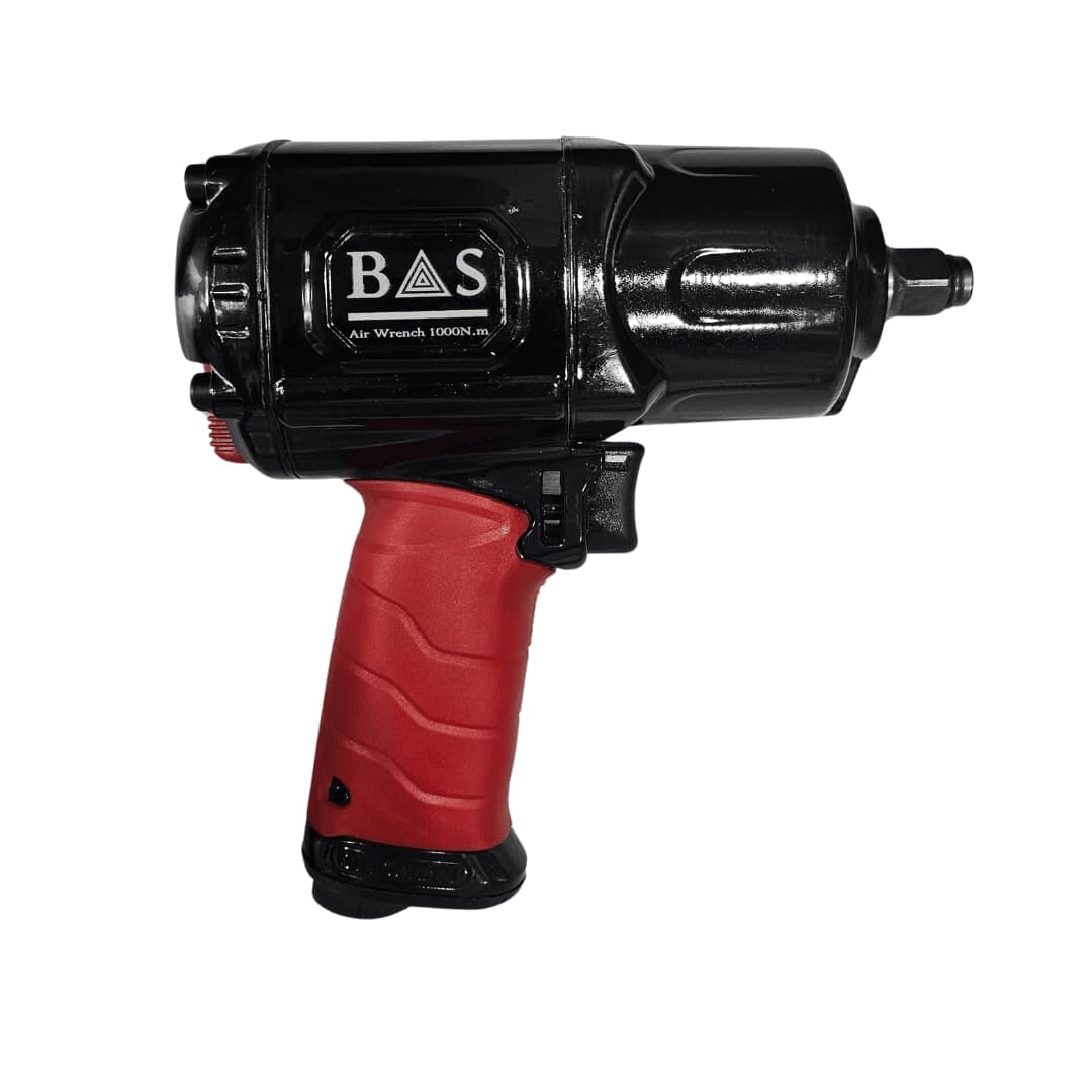 Air Impact Wrench 1/2" 850 N.m – Twin Hammer Power | Heavy-Duty Impact Gun Drill - BAS Kuwait Bab Al Saif Red Standard 