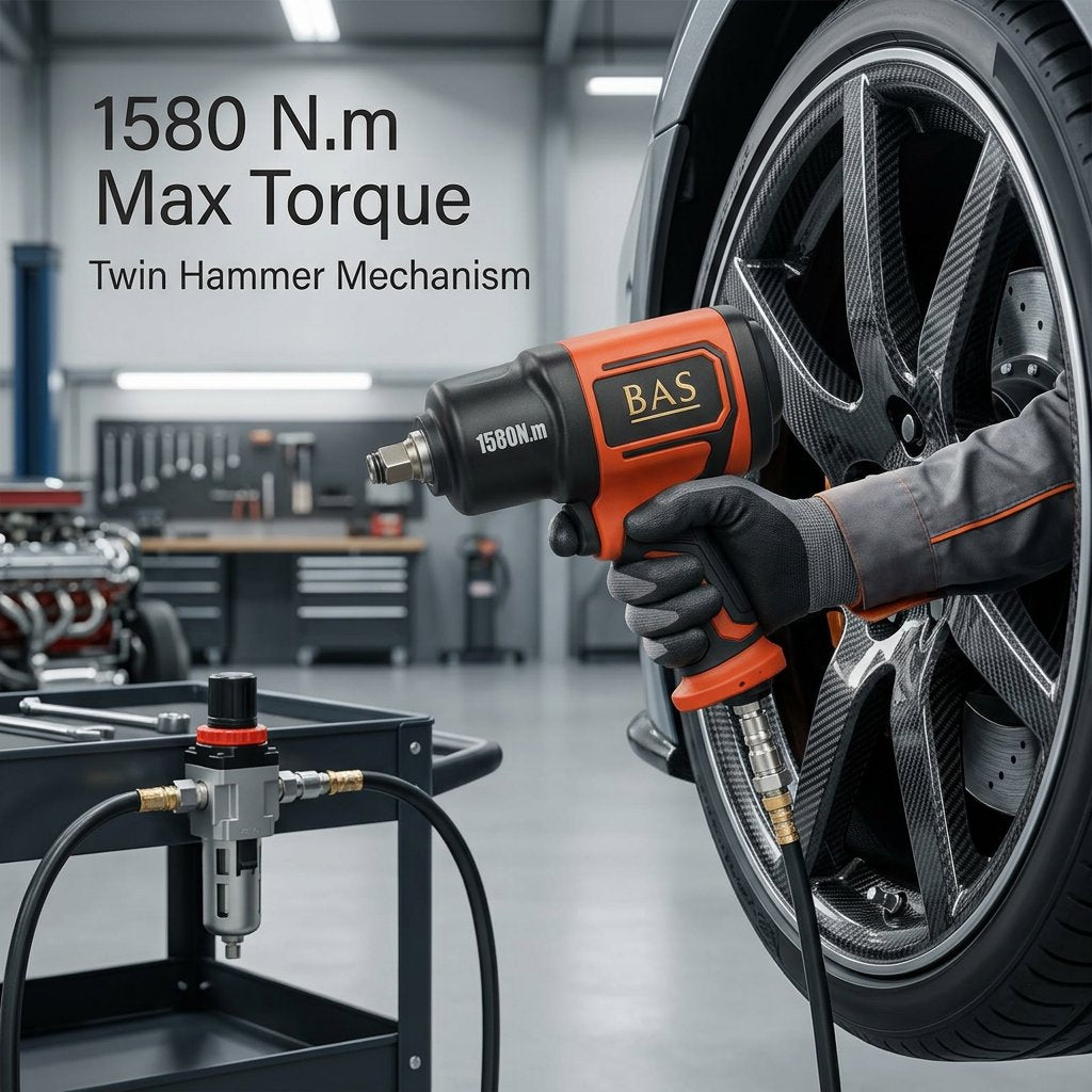 Air Impact Wrench Pneumatic 1/2 inch 1580nm | Heavy-Duty Impact Gun Drill - BAS Kuwait Bab Al Saif 