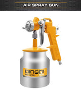 Air spray gun 750ml 1.5mm nozzle size DINGQI BRAND - BAS Kuwait Bab Al Saif Yellow Standard 
