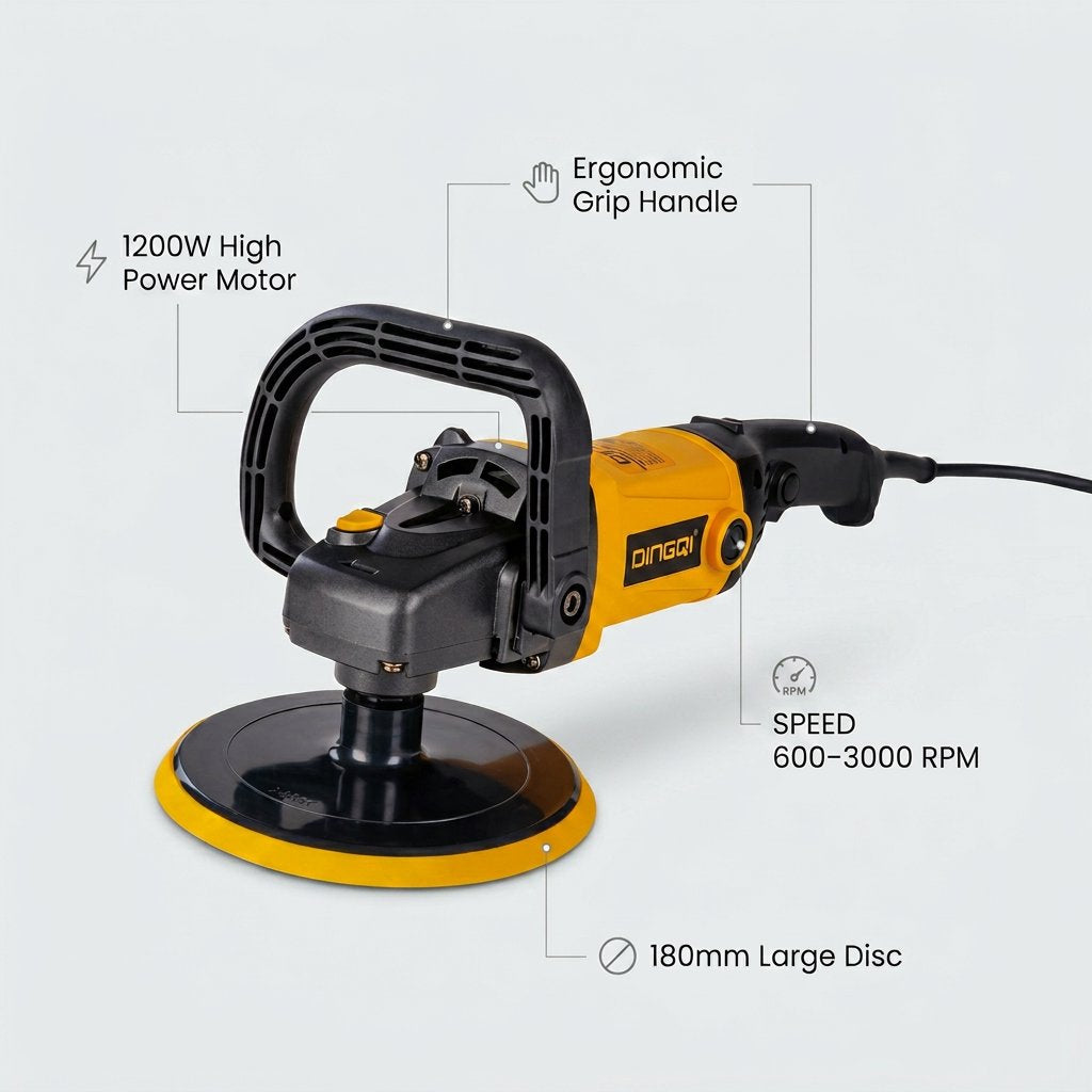 Angle Polisher Electric 1100W High Speed Car Polisher DINGQI BRAND - BAS Kuwait Bab Al Saif 