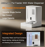 Automatic Cat Feeder 2 in 1 Pet Food and Water Fountain Wifi APP Control Smart with Camera 1080p Recording - BAS Kuwait Bab Al Saif 