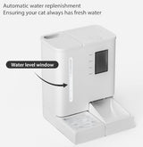 Automatic Cat Feeder 2 in 1 Pet Food and Water Fountain Wifi APP Control Smart with Camera 1080p Recording - BAS Kuwait Bab Al Saif 