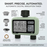 Automatic Digital Irrigation Timer with 2 Outlets - BAS Kuwait Bab Al Saif 