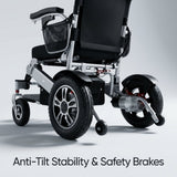 Automatic Folding Aluminium Electric Mobility Chair with Remote Control 150kg capacity | Dual 250W Motors Bab Al Saif 