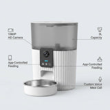Automatic Smart Remote Food Dispenser Feeder 3L With Stainless Steel Bowl and 1080P HD Camera For Pets Cats And Dogs - BAS Kuwait Bab Al Saif 