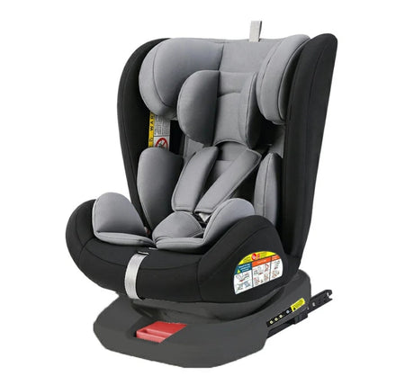 Baby Car Seat ISOFIX Recliner I Rotating Car Seat Head height adjustable for Child - BAS Kuwait Bab Al Saif Grey Standard 