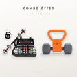 Combo offer: 15kg dumbbell set and kettlebell grip adapter