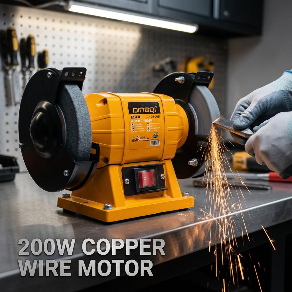 Bench Grinder 5" Copper Wire Electric Mini Industrial DINGQI BRAND - BAS Kuwait Bab Al Saif 