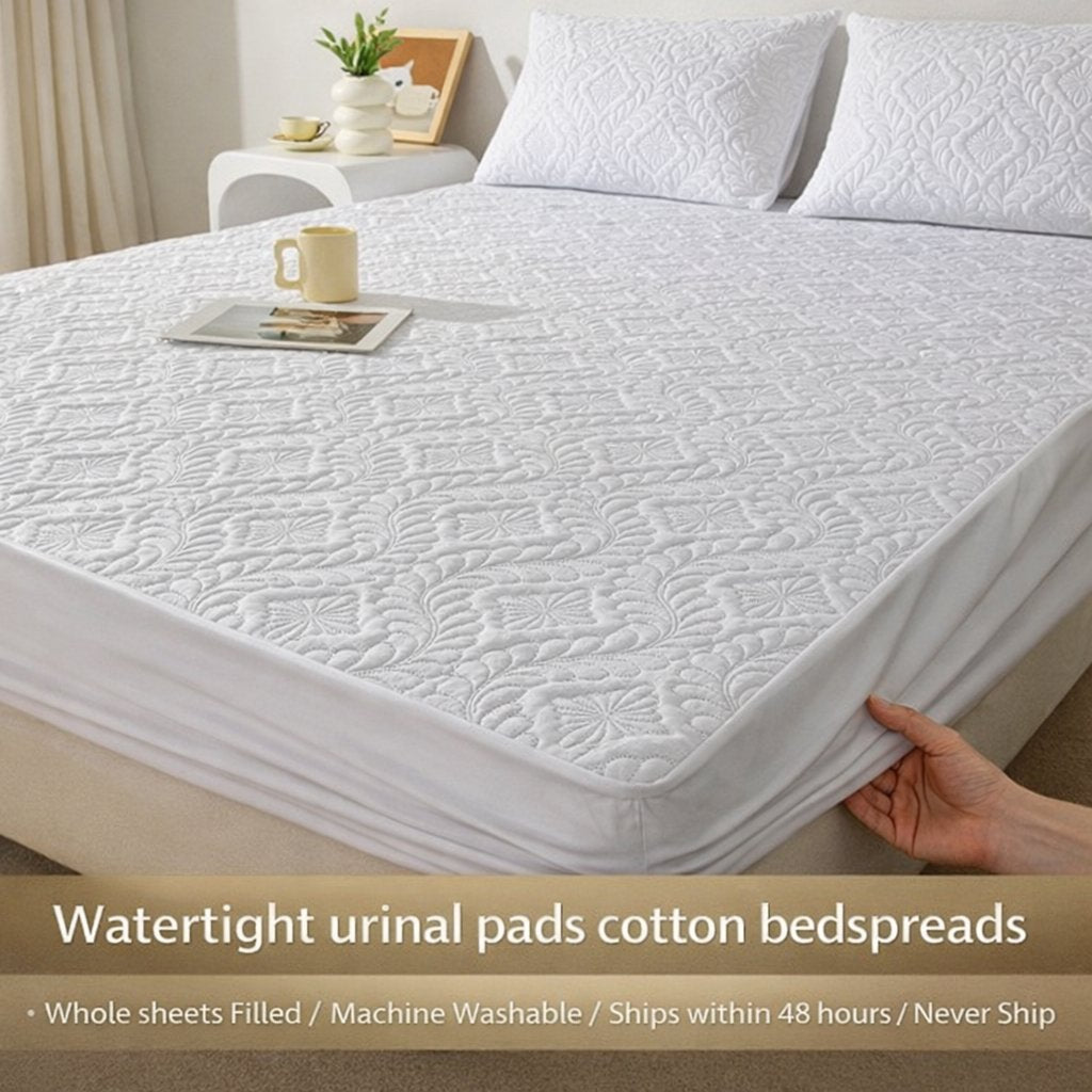 Breathable Bamboo Fabric Mattress protection I Quilted Waterproof Mattress Cover - BAS Kuwait Bab Al Saif 