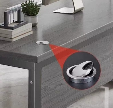 Office Table Desk With Three Drawer Cabinet Modern Executive Wooden & Computer for Home Or Office Use - BAS Kuwait