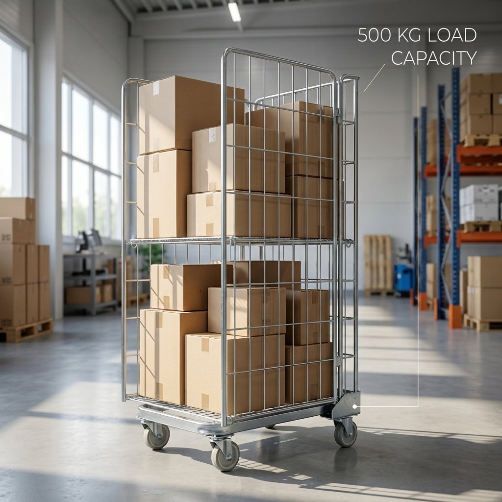 Cage Trolley / Roll Container 500 kg - BAS Kuwait Bab Al Saif 