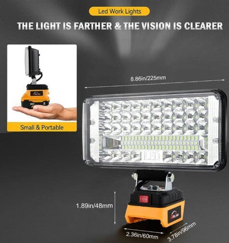 Camping Flashlight Portable Outdoor Rechargeable Batteries Cordless Torch LED Light With 2 Batteries - BAS Kuwait Bab Al Saif 