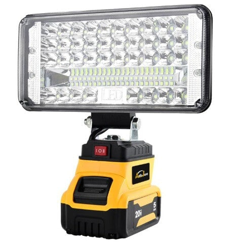 Camping Flashlight Portable Outdoor Rechargeable Batteries Cordless Torch LED Light With 2 Batteries - BAS Kuwait Bab Al Saif 