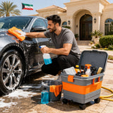 Car Cleaning Storage Bucket With Wheels Adjustable - BAS Kuwait Bab Al Saif 