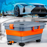 Car Cleaning Storage Bucket With Wheels Adjustable - BAS Kuwait Bab Al Saif 
