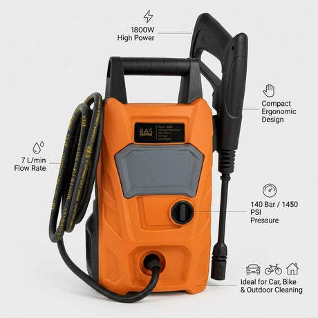 Car washing Machine High Pressure Washer / Car Washer 1800W - BAS Kuwait Bab Al Saif 