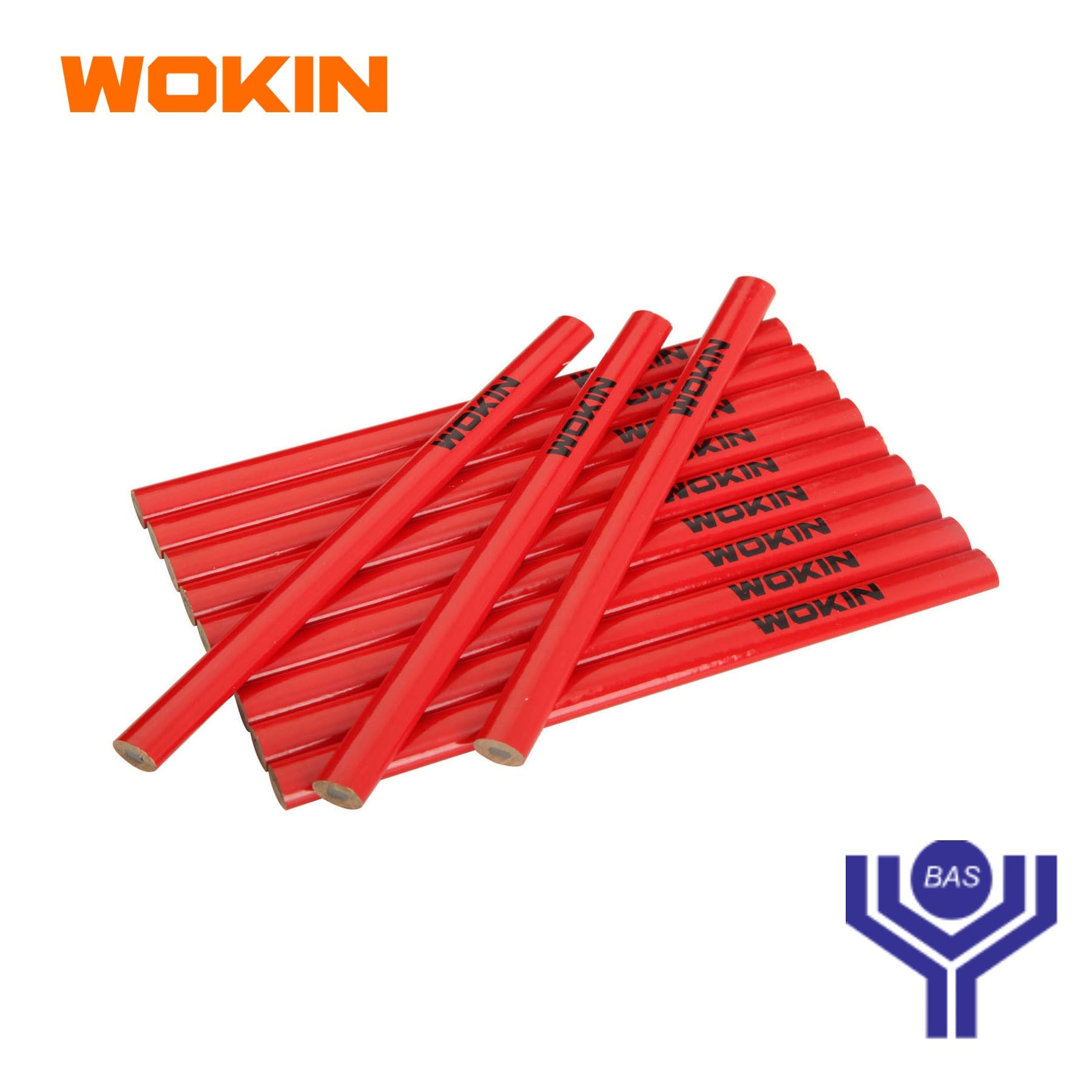 Carpenter Pencil (12pcs) Wokin Brand - BAS Kuwait Bab Al Saif Red 12 × 7.4 X 176Mm 