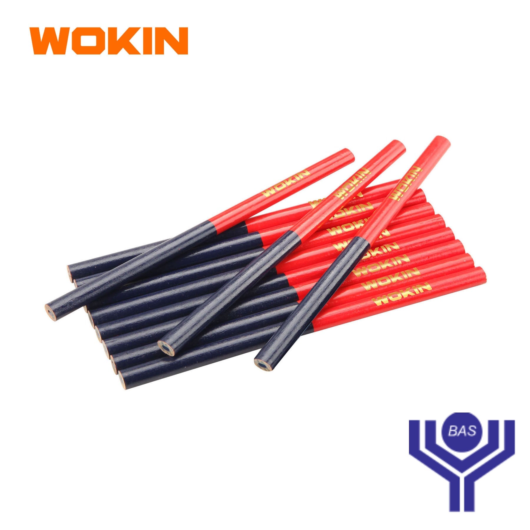 Carpenter Pencil Bi-color [Red & blue] (12pcs) Wokin Brand - BAS Kuwait Bab Al Saif Standard 10 × 7.5 X 176Mm 