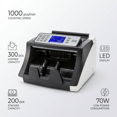 Cash Counting Money Counting Machine Detector With LED Display - BAS Kuwait Bab Al Saif 