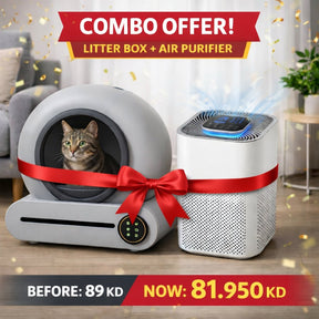 Cat Litter Box + Air Purifier Combo | Odor-Free Smart Pet Care – BAS Kuwait Bab Al Saif Litter box + Air Purifier 