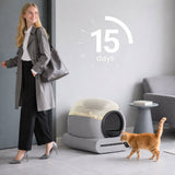 Cat Litter Box Smart Automatic Hygienic For Pet Cats 65L - BAS Kuwait Bab Al Saif 