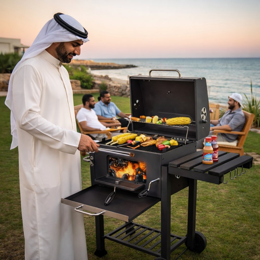 Charcoal BBQ Grill for outdoor Barbeque - BAS Kuwait Bab Al Saif 