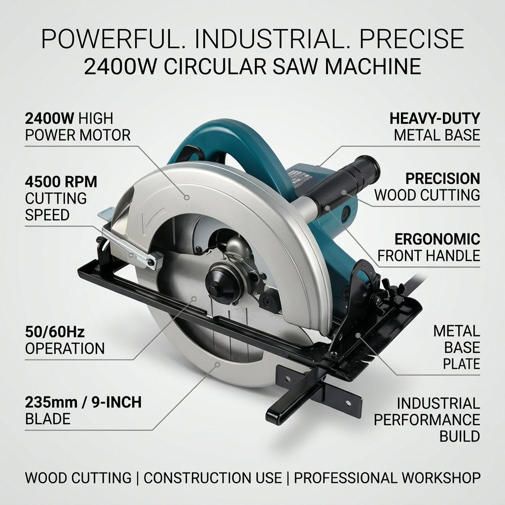 Circular Saw Machine 2400W Boss Brand - BAS Kuwait Bab Al Saif 