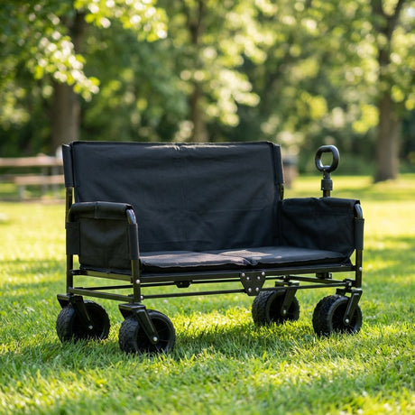 Collapsible Folding Wagon Cart with Chair - BAS Kuwait Bab Al Saif 