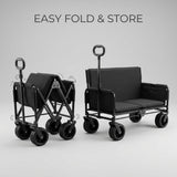 Collapsible Folding Wagon Cart with Chair - BAS Kuwait Bab Al Saif 