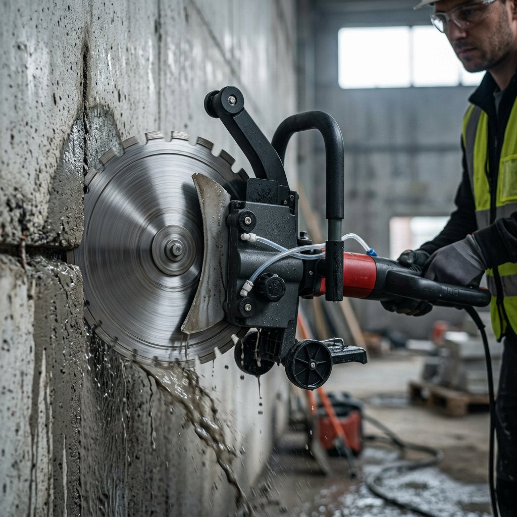 Concrete Wall Cutter 5000W | 410mm High Frequency Electric Ring Saw | Wet Cutting 30cm Depth - BAS Kuwait Bab Al Saif 