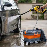 Cordless 20V High-Pressure Car Washer + Collapsible Storage Bucket with Wheels - BAS Kuwait Bab Al Saif 21V 