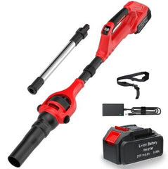 Cordless Air Blower 21V with 2 batteries Adjustable leaf Blower - BAS Kuwait