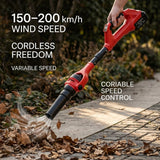 Cordless Air Blower 21V with 2 batteries Adjustable leaf Blower - BAS Kuwait Bab Al Saif 