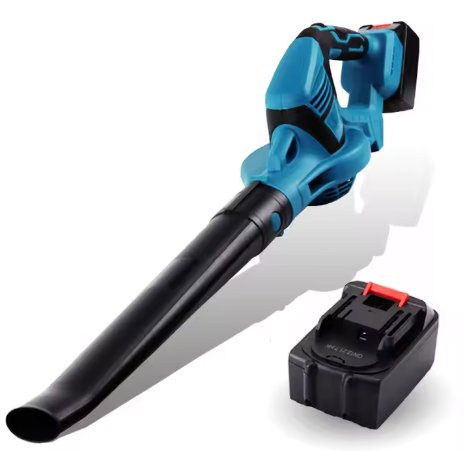 Cordless Air Blower 21V With 2 Batteries - BAS Kuwait Bab Al Saif Blue 680W 