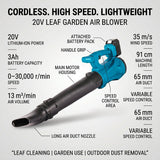 Cordless Air Blower for leaf garden 20 V with 2 batteries - BAS Kuwait BAS 