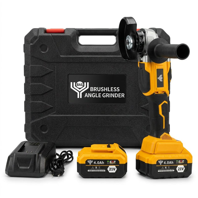Cordless Angle Grinder 21V with 2 batteries - BAS Kuwait Bab Al Saif 