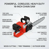 Cordless Chain Saw 16" with 2 batteries - BAS Kuwait Bab Al Saif 