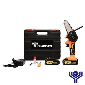 Cordless Chain Saw 4" 20 V with 2 batteries - BAS Kuwait Bab Al Saif Orange 4" 
