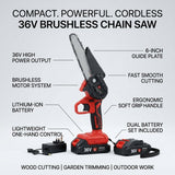 Cordless Chain Saw 6" with 2 batteries - BAS kuwait Bab Al Saif 